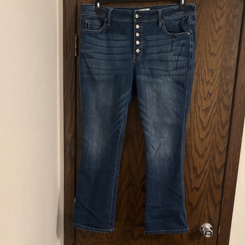Kancan Button Fly High Waisted Boot Cut Jeans size 20